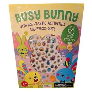 Bookoli Busy Bunny Activity Book Over 50 Shiny Stickers Press Outs Ages 4